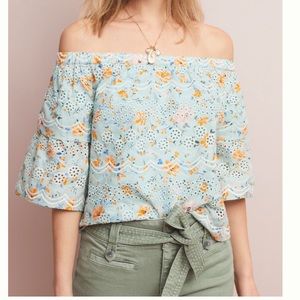 NWOT Anthropologie Off the Shoulder Blouse